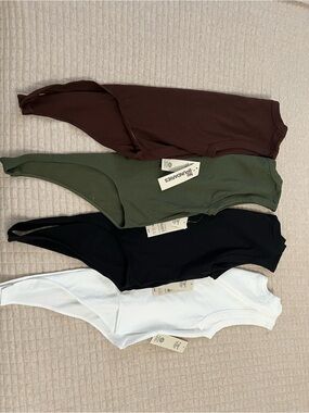 No Boundaries womens Bodysuit - White, Black, Olive, Brown